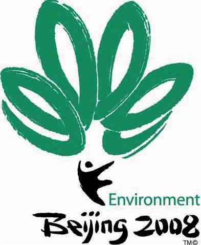 
One of the logos for the 2008 Summer olympics emphasizes the effort to make the games more eco-friendly.
